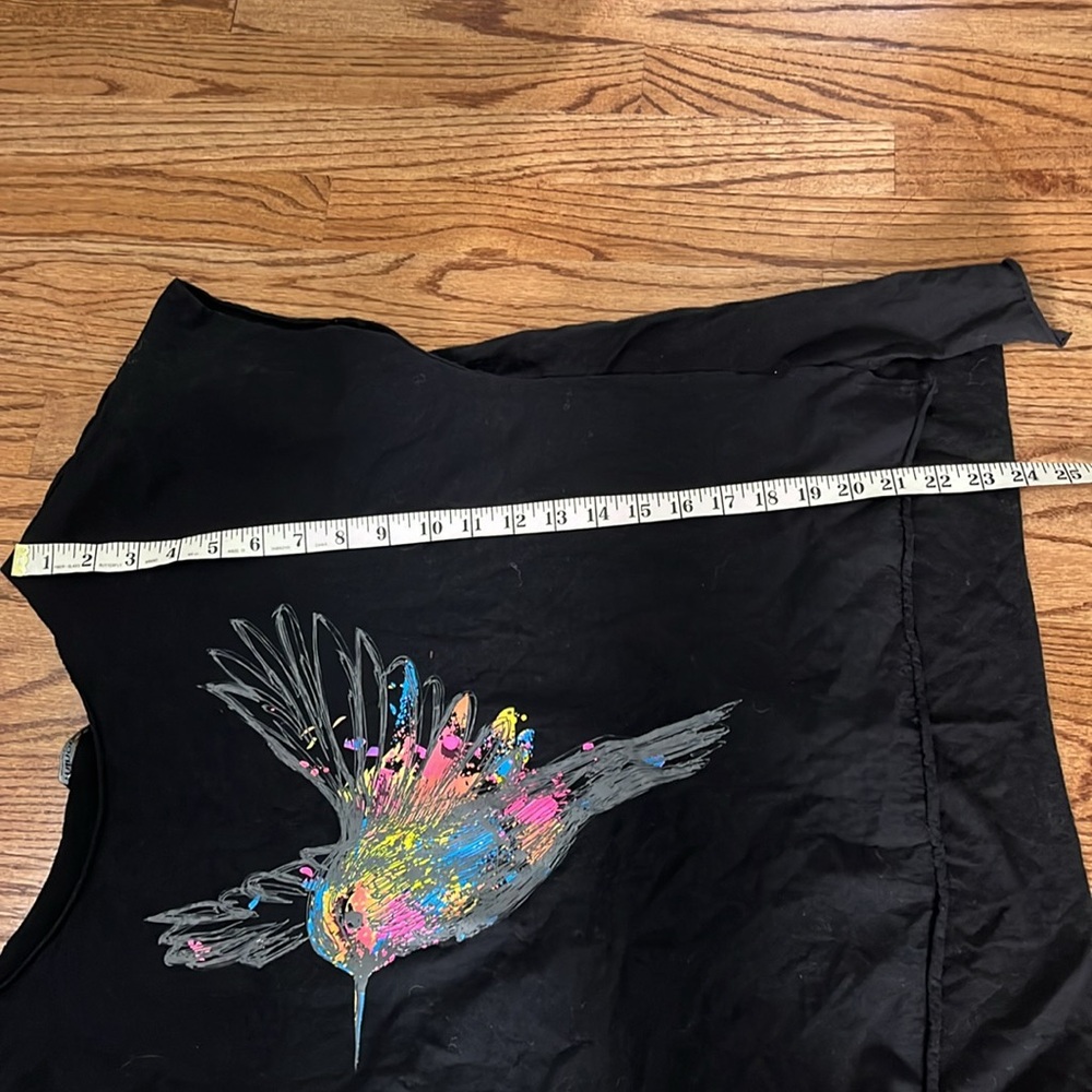 Black Hummingbird Graphic Women's Top - Picture 9 of 12